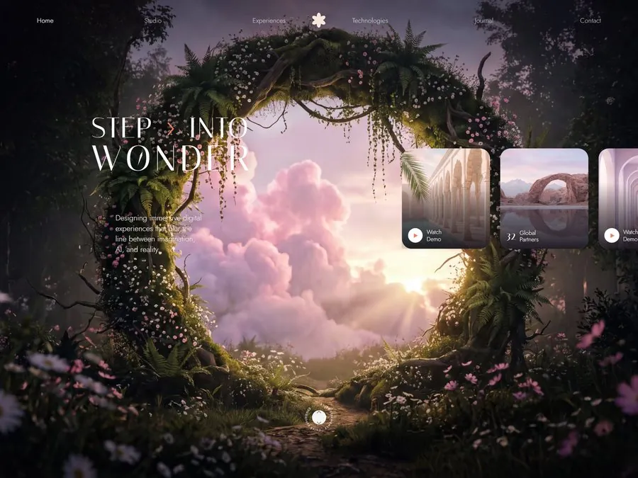 Step Into Wonder, site realizat de Flowmatic